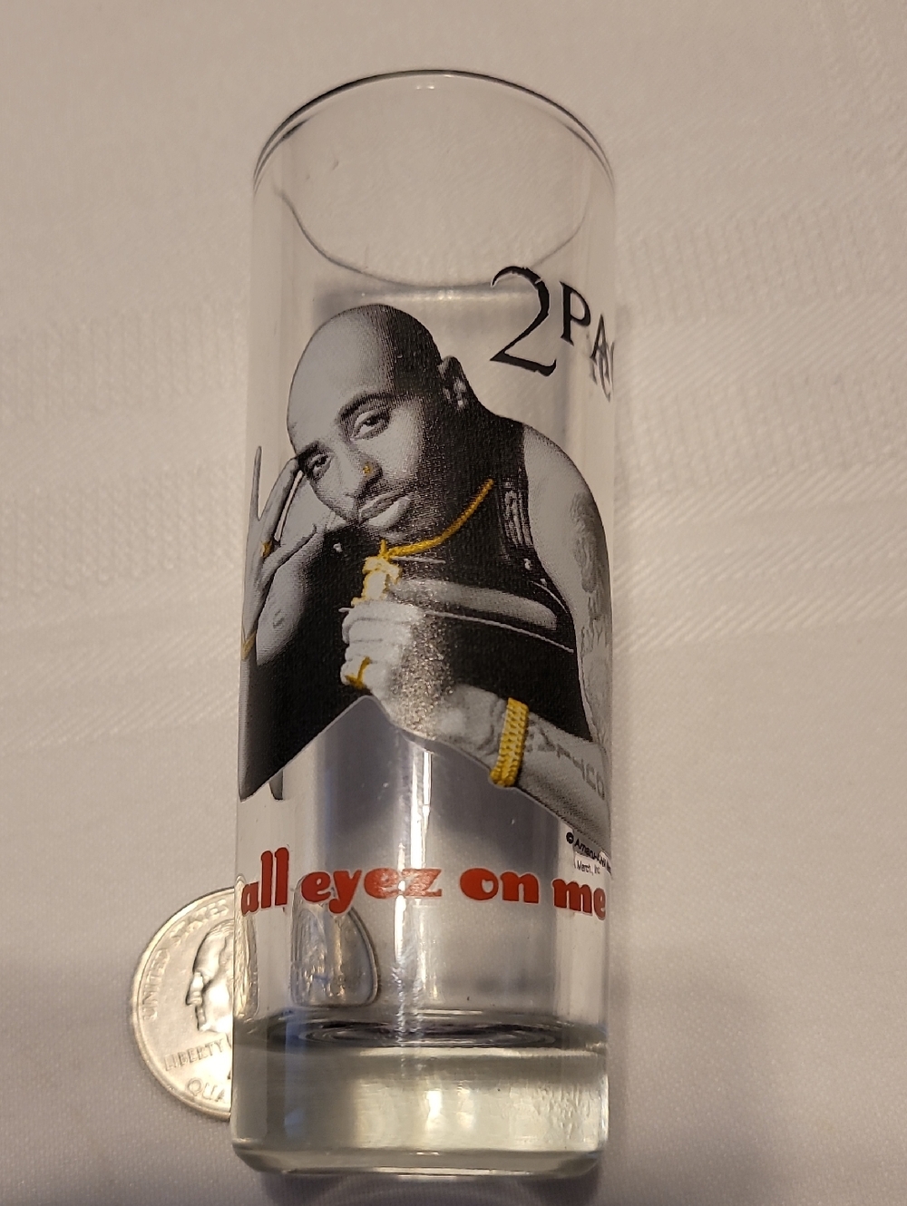Tupac All Eyez On Me Double Shot Glass Collectible